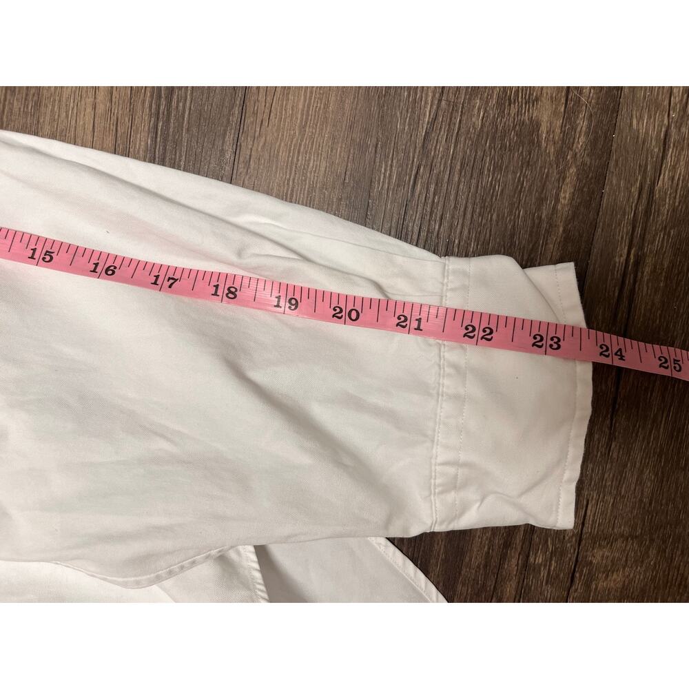 Ralph Lauren Yarmouth White Oxford Button Down Long Sleeve Shirt Pony L 16.5 - Picture 7 of 9